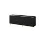 GLAMOUR Cassettiera 180x40x75,5 cm, nero opaco + oro