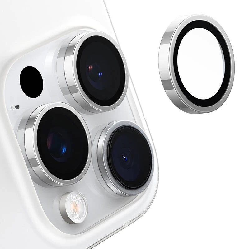 Vetro per fotocamera Torras Lensguard per iPhone 16 Pro (grigio)