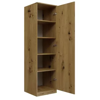 Topeshop SD-50 ARTISAN KPL armadio/guardaroba camera da letto 5 ripiani 1 porta rovere