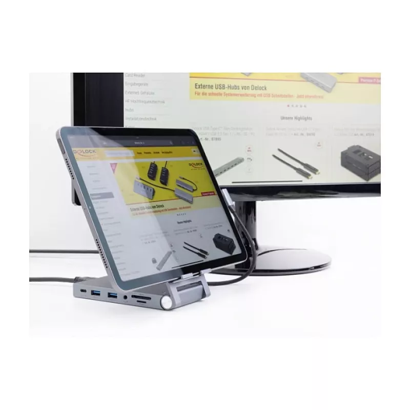 Docking station DeLOCK 88199 4K con supporto