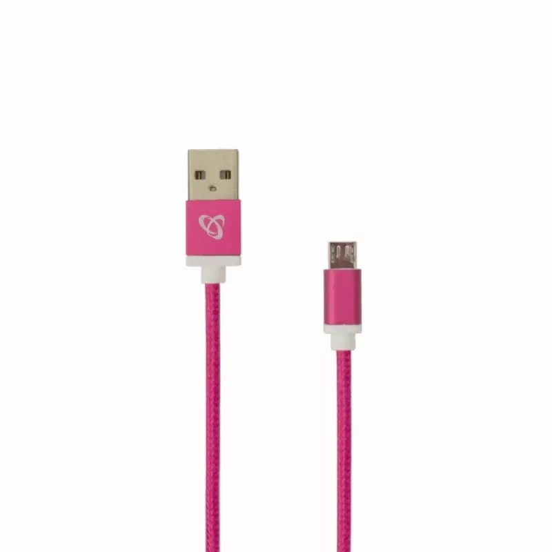 Sbox USB->Micro USB M/M 1,5m USB-10315P Pitaya rosa