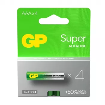 Batterie alcaline LR03 /SSS GP Super confezione da 4