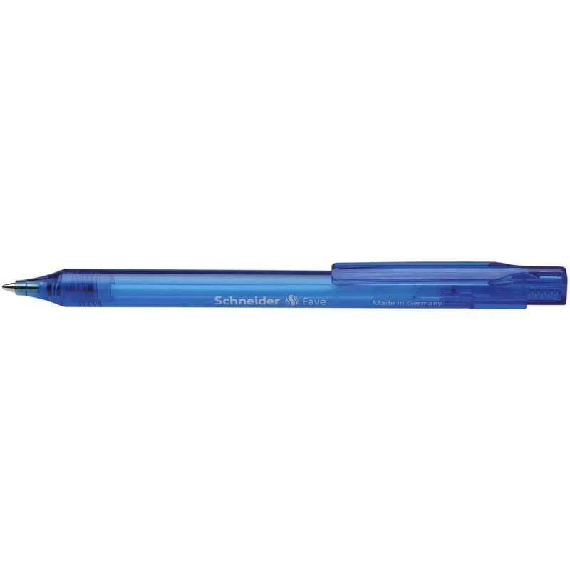 Penna a sfera retrattile clip-on Schneider Fave punta media blu (130403)
