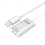 Convertitore audio Unitek Y-247A, argento, connettore USB Type-A, compatto 12×28×46 mm