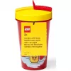 Bicchiere con cannuccia Room Copenhagen LEGO Iconic Girl Bright Red 500 ml (rosso/giallo)