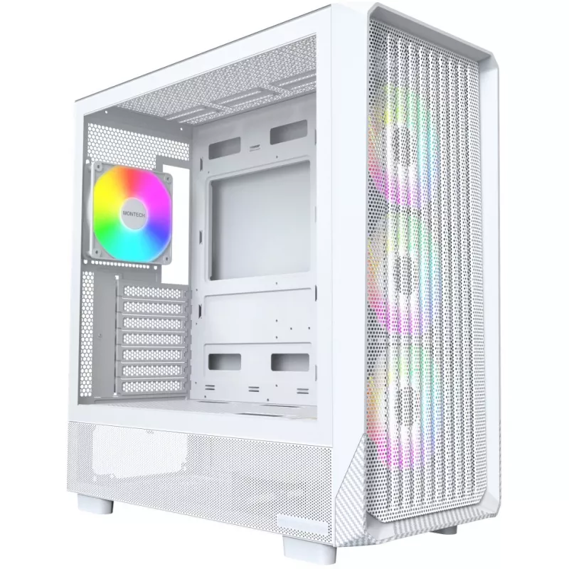 Case PC Montech X5 Midi Tower bianco ATX 3 ventole da 140 mm