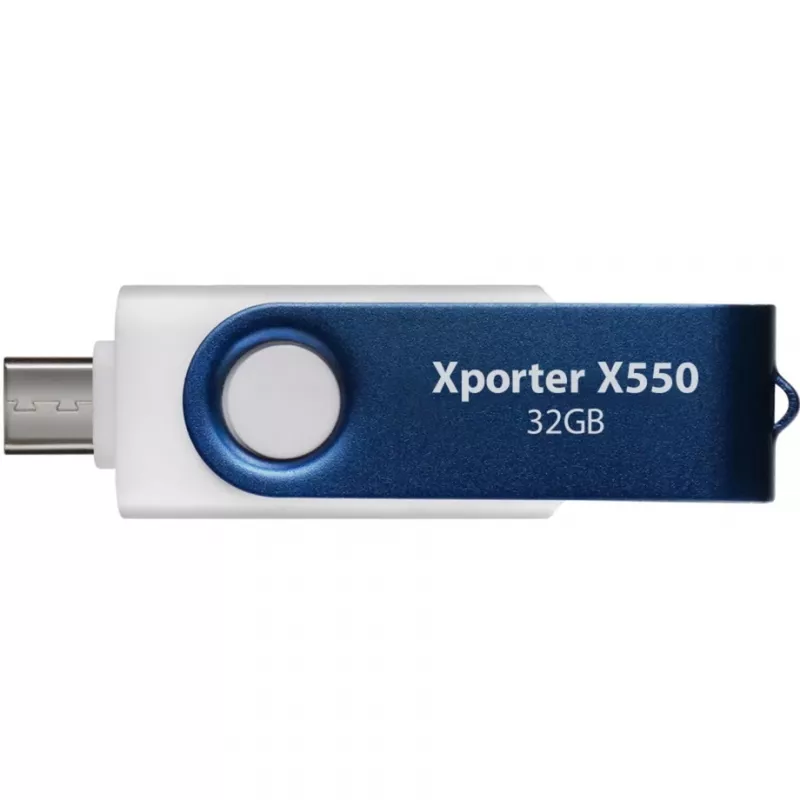 Xporter X550 32GB, unità flash USB blu/bianco, USB-A e USB-C 3.2 Gen 1