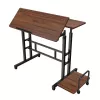 Tavolino mobile per laptop Maclean, nero, 80x60 cm, max. 50 kg, regolabile in altezza 67-115 cm, MC-124 B