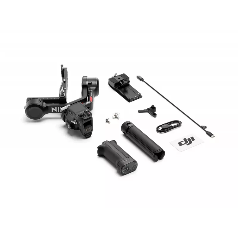 Stabilizzatore per camera a mano DJI RS4, corpo in alluminio, batteria 12h, 1,066 kg, nero