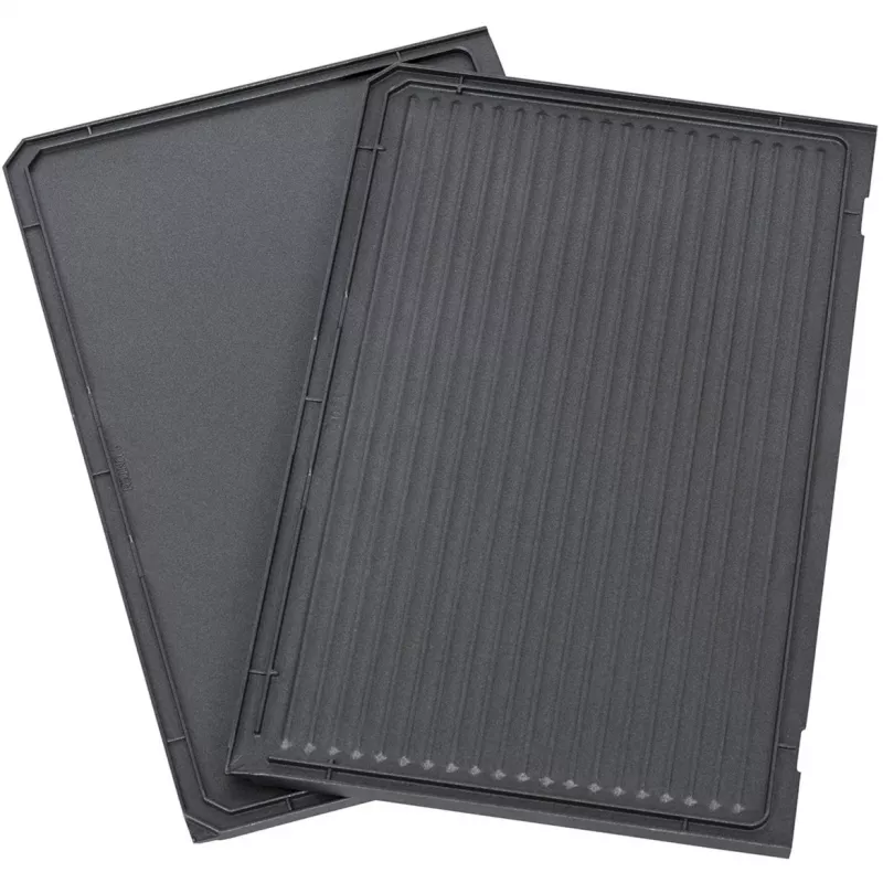 Piastra grill inferiore, rigata / liscia (antracite, per grill da contatto PG 4.3, PG 4.4)
