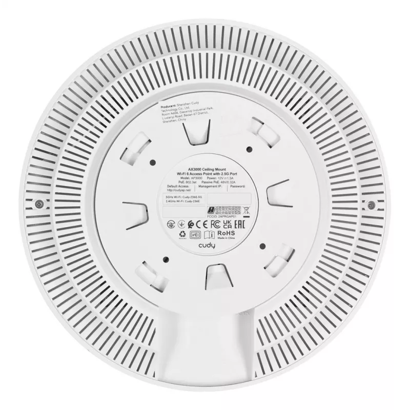 Cudy AP3000 access point wireless 2976 Mbit/s bianco Power over Ethernet (PoE)
