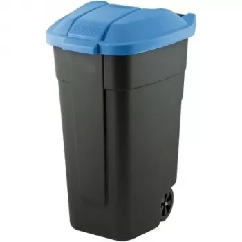 Pattumiera Curver nero 110 L / COPERCHIO blu