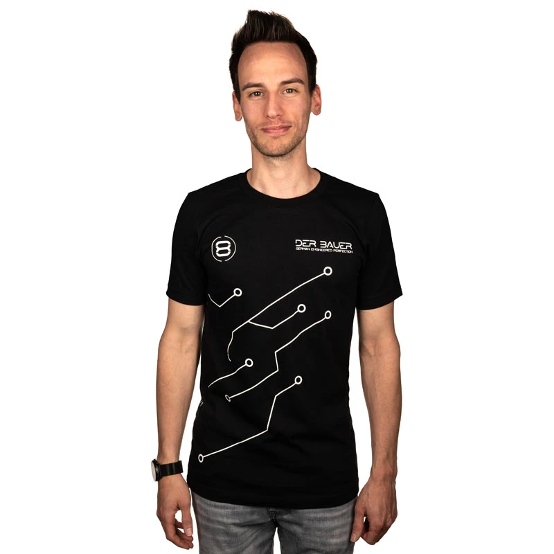 T-shirt der8auer PCB-Design taglia L