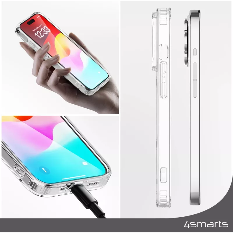 4smarts 540604 - custodia a libro - Apple - iPhone 15 Pro - 15,5 cm (6.1) - trasparente