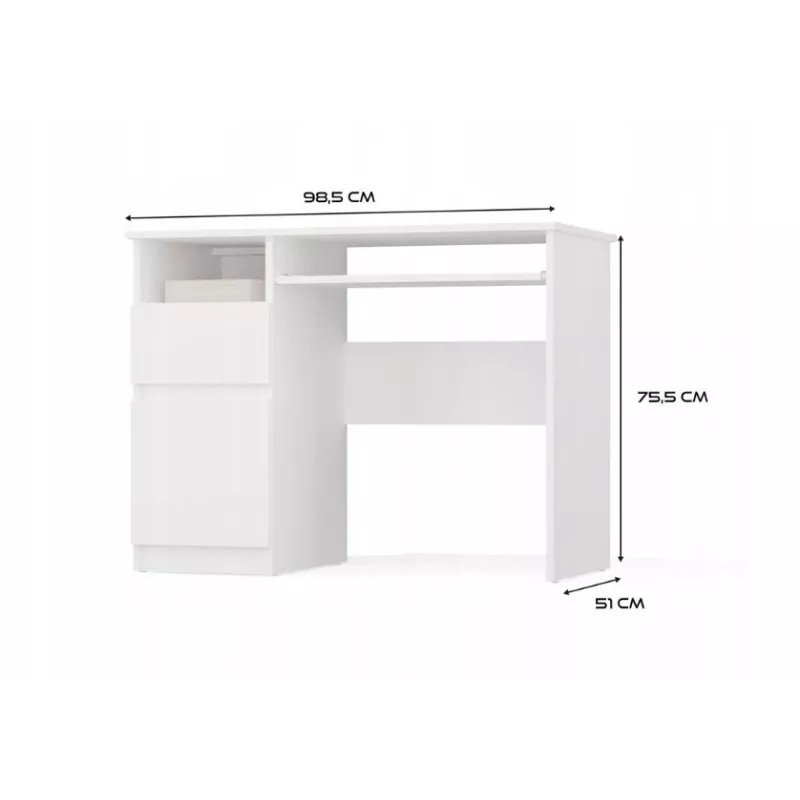 PORTO Left Desk, bianco
