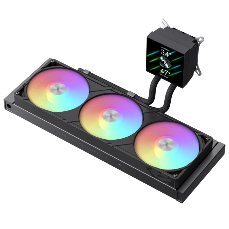 Dissipatore a liquido per CPU Gamemax | GLACIER 360 LCD BK | Intel, AMD