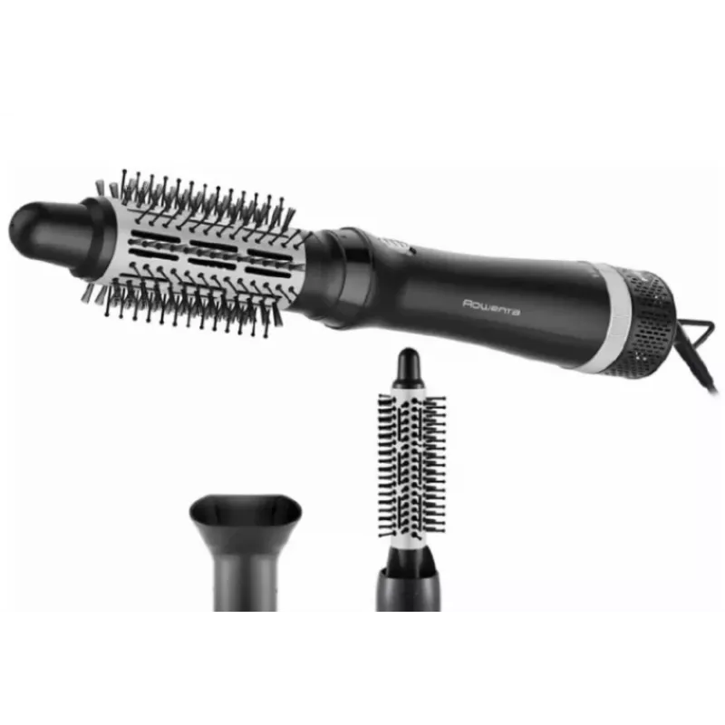 Spazzola ad aria calda Rowenta Express Style CF6320F0 calda nero argento per tutte le lunghezze di capelli