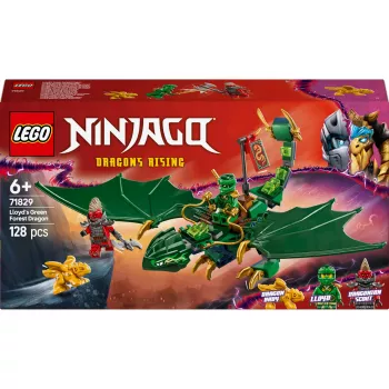 Giocattolo da costruzione LEGO NINJAGO 71829 Drago della foresta verde di Lloyd, 128 pezzi, 2 minifigure, da 6 anni