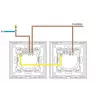 Interruttore touch singolo Spring modello 0 vetro nero