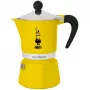 Caffettiera Moka Bialetti Rainbow nero/giallo — caffettiera in alluminio per piano cottura, 1 pezzo