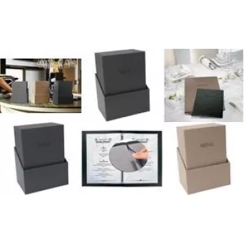 Menu Sigel SM204 A4 2 tasche antracite, confezione da 10