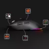 Mouse senza fili MEDIA-TECH MT1124 BT/RF Silent & Recharge — ambidestro, 3200 DPI, Bluetooth + 2,4 GHz USB, 6 tasti, ricaricabile