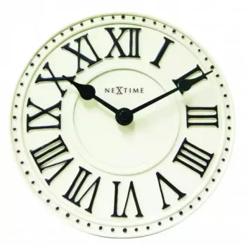 NeXtime orologio 5187wi London Table, Ø16 cm, da parete, bianco/nero+B32