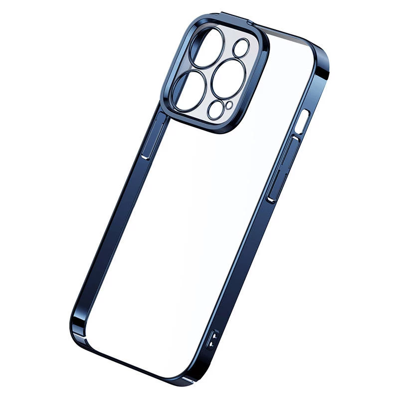 Custodia protettiva Baseus per iPhone 14 Pro – trasparente glitterata blu