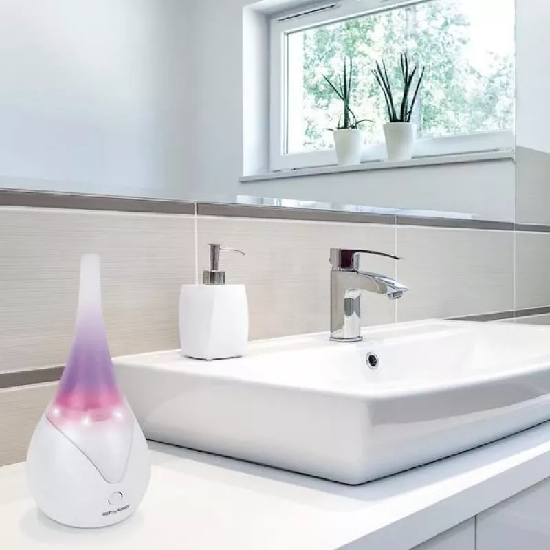 Stylies Luna COP000846 diffusore di aromi a ultrasuoni, luce LED che cambia colore, modalità notte, spegnimento automatico, 100 x 100 x 234 mm, bianco