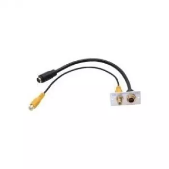 Connettore femmina S-Video + RCA Kindermann 7444000505 alluminio 50mm