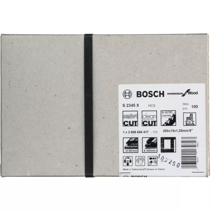 Lama per seghetto alternativo Bosch S 2345 X acciaio al carbonio 20 cm
