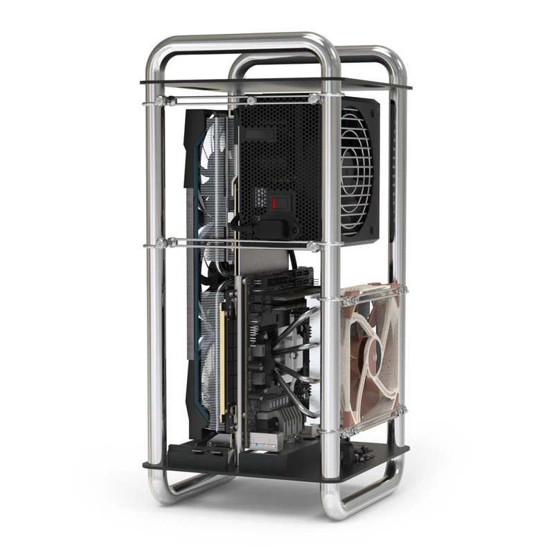Case per computer Streacom DA6 XL Mini-ITX - cromato