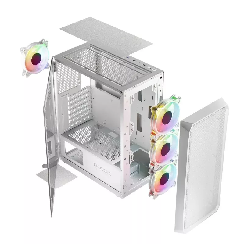 Case Logic PORTOS ARGB MINIDI USB 3.0 bianco