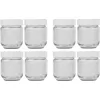 Set bicchieri di ricambio per yogurtiera JG 8, vetro trasparente/bianco, 8 pezzi