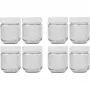 Set bicchieri di ricambio per yogurtiera JG 8, vetro trasparente/bianco, 8 pezzi