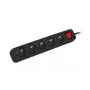 Multipresa Lanberg PS1-05E-0300-BK, 5 prese, 3 m, nera, con interruttore