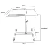 Maclean supporto mobile per scrivania/laptop, bianco, regolazione in altezza 59-89 cm, max 30 kg, MC-121 W