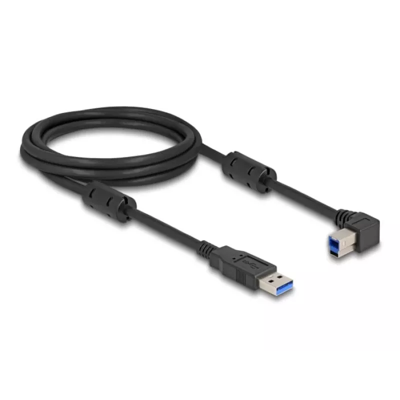Cavo USB DeLOCK connettore Type-A maschio a connettore Type-B maschio 90° angolare a sinistra 2 m