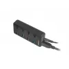 Natec Mantis 2 NHU-1557 hub USB 3.0 a 4 porte, ingresso USB Type-B, interruttori on/off, alimentatore, nero