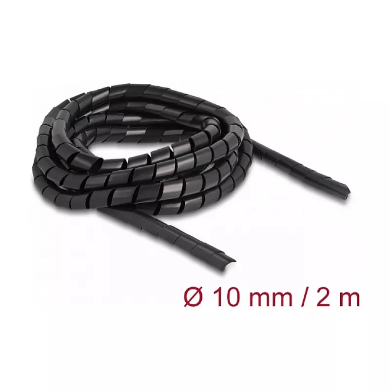 Tubo spirale flessibile Delock 2 m x 10 mm nero