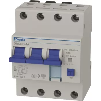Doepke interruttore combinato differenziale magnetotermico DRCBO4 C16/0,03/3N-A (09945124)