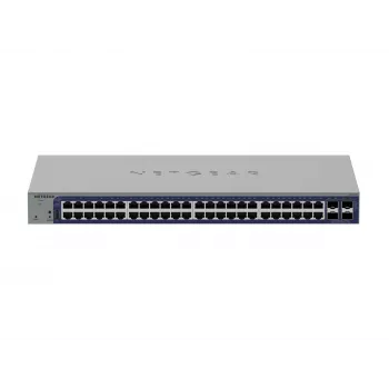 Switch Gigabit Ethernet gestito Netgear GS752TX, 48x RJ-45 10/100/1000, supporto 10G, rack 1U, grigio