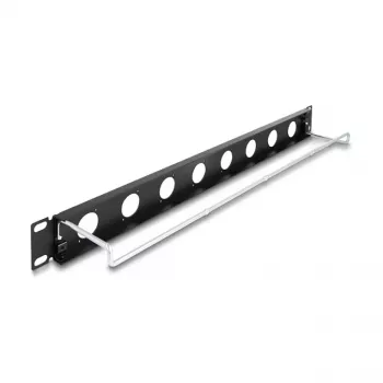 Patch Panel DeLOCK 67059 19 pollici tipo D con scarico di trazione, 8 porte, 1HE, nero