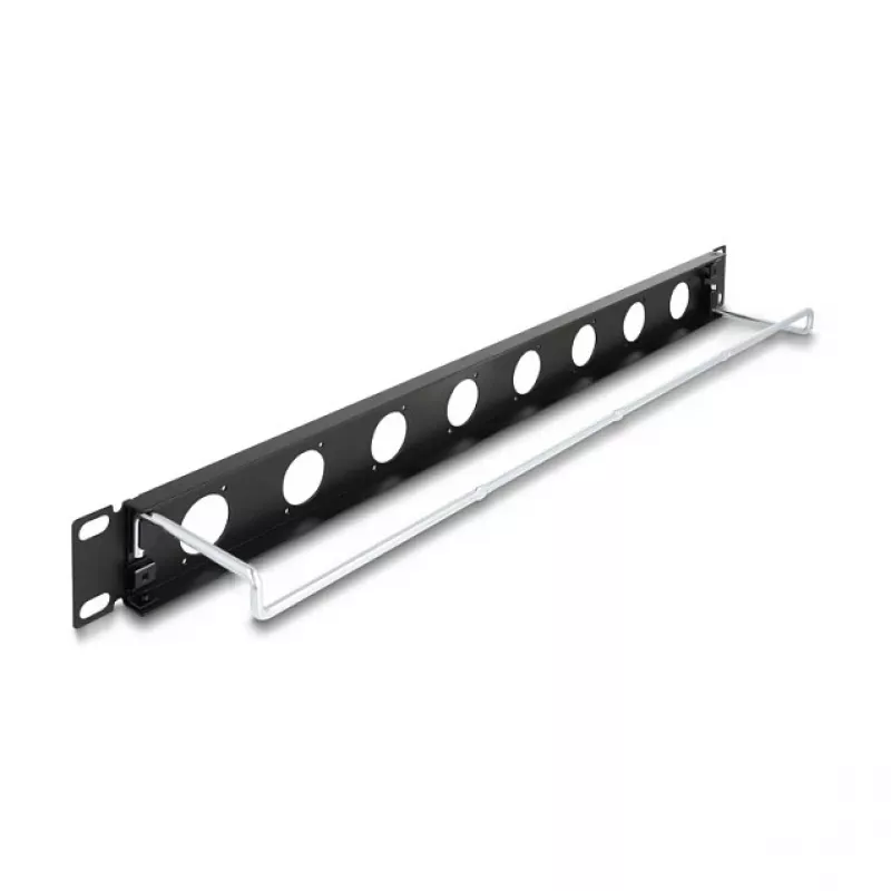 Patch Panel DeLOCK 67059 19 pollici tipo D con scarico di trazione, 8 porte, 1HE, nero