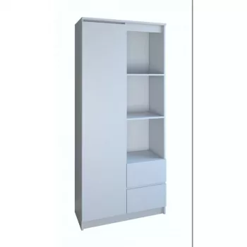 Libreria per ufficio Top e Shop RS-80 BILY BIEL, truciolare bianco, 7 ripiani, 800×350×1800 mm