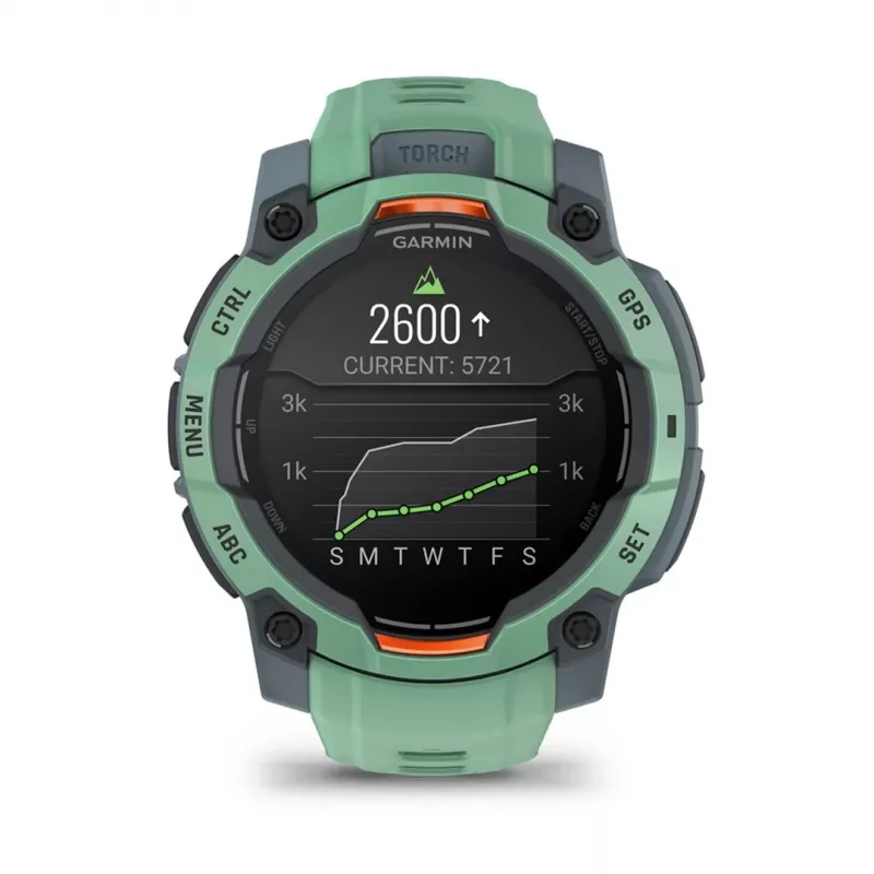 Garmin Instinct 3 AMOLED 3,05 cm (1,2) 45 mm digitale 390 x 390 pixel touchscreen verde GPS (satellitare)