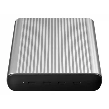 Caricabatterie da tavolo HYPER 245W GaN per laptop, smartphone, tablet nero, argento AC, batteria ricarica rapida indoor