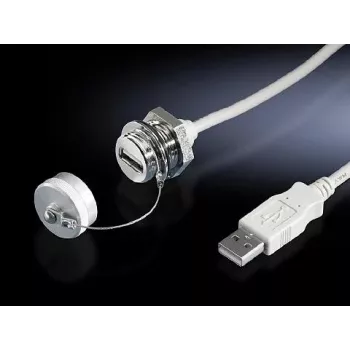 Cavo USB A a USB A, Rittal 2482.220 — 1 m, bianco, connettore maschio su femmina
