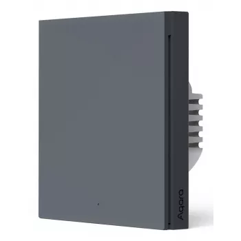 AQARA Smart interruttore a parete H1 EU (senza neutro, interruttore singolo) (WS-EUK01-G), grigio - interruttore a parete Zigbee con relè