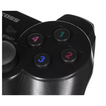 Gamepad VAKOSS GP-3925BK nero wireless RF analogico/digitale per PC e PlayStation 3, 12 tasti, 2,4 GHz, ricevitore nano